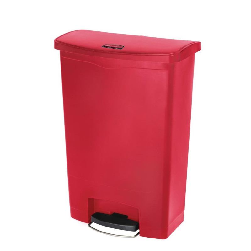 Κάδος με πεντάλ Slim Jim μπροστινός κόκκινος - 90L - Rubbermaid