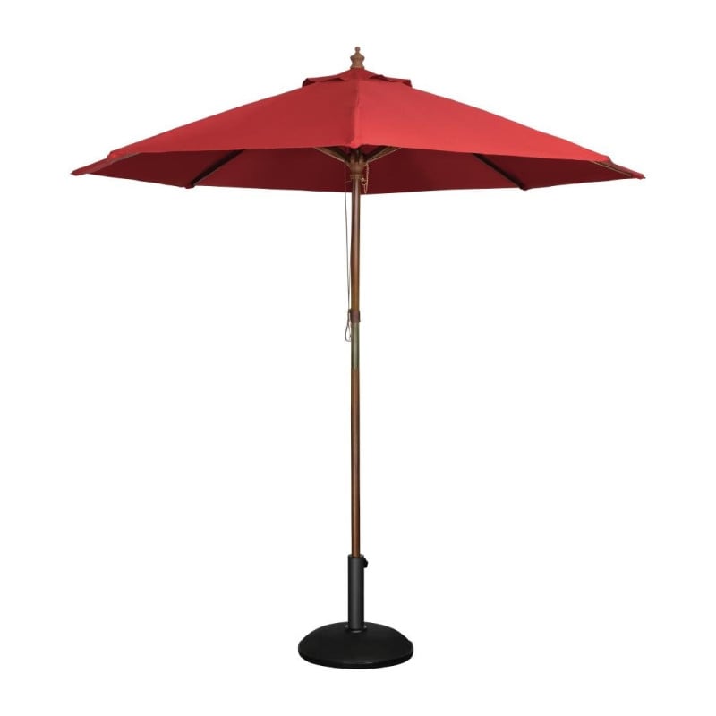 Red Round Parasol - 2.5 m - Bolero