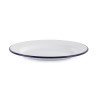 Flat enamelled steel plate 245mm - Set of 6 - Olympia - Fourniresto