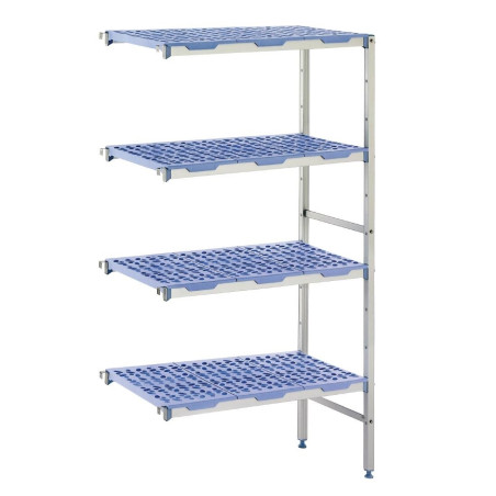 Modular Shelving Unit in Corner 4 Levels - W 649 x D 400mm - Tournus