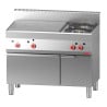 Gas 650 Fire Plate and 2 Gas Burners on Gas Oven and Closed 650 Cabinet - Gastro M