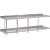 Stainless Steel Wall Shelf Without Brackets - W 1800 x D 400mm - Gastro M