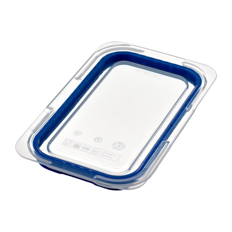 Couvercle Bleu en ABS sans BPA - GN 1/4  - Araven - Fourniresto