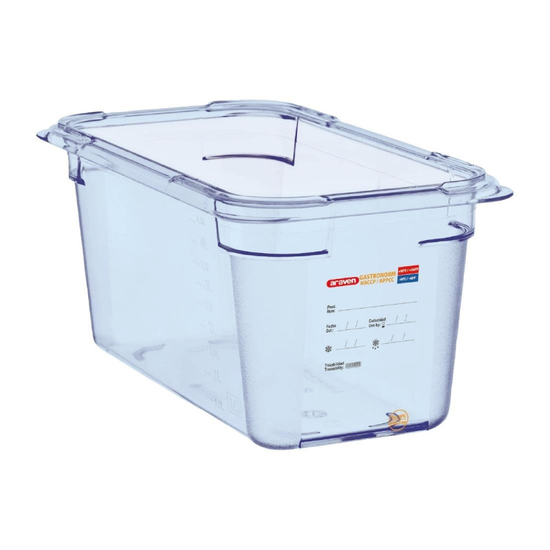 Blue airtight container ABS GN1/3 150mm - Araven - Fourniresto