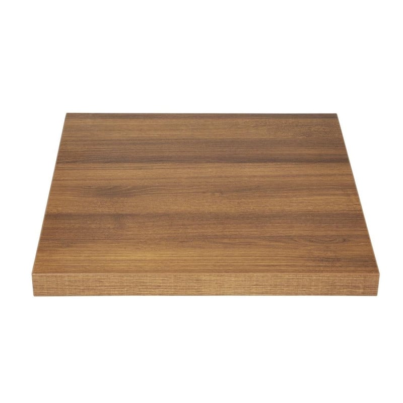 Plateau De Table Carré Effet Bois Chêne Rustique - L 600mm - Bolero