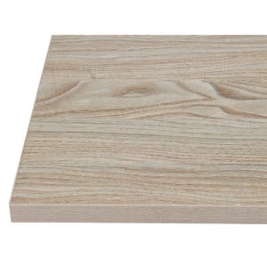 Square Light Wood Effect Table Top - L 600mm - Bolero