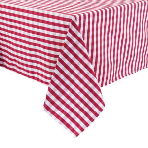 Square tablecloth with red checkered pattern in polyester 1780 x 1780mm - Mitre Essentials - Fourniresto