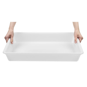 Bac Alimentaire Peu Profond Transparent 540Mm - Araven - Fourniresto