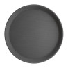 Non-slip round black fiberglass tray 280mm - Olympia KRISTALLON - Fourniresto