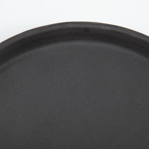 Non-slip round black fiberglass tray 280mm - Olympia KRISTALLON - Fourniresto