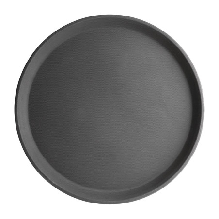 Plateau antidérapant en fibre de verre rond noir 356mm - Olympia KRISTALLON - Fourniresto