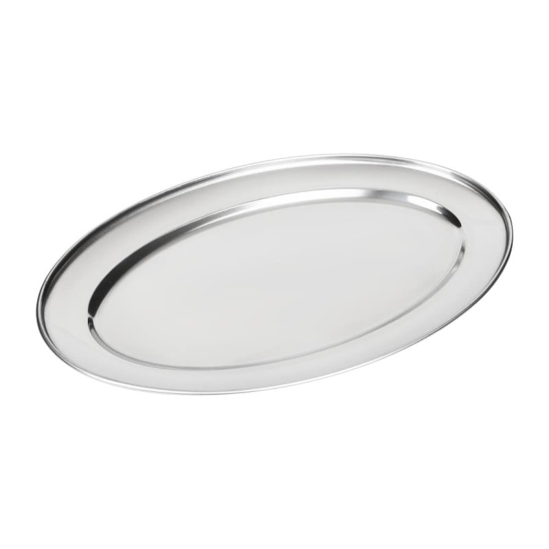 Oval stainless steel serving dish - 250mm - Olympia - Fourniresto