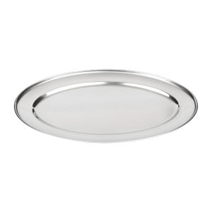 Oval stainless steel serving dish - 250mm - Olympia - Fourniresto