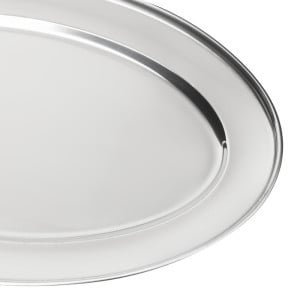 Plat de service ovale inox - 407mm - Olympia - Fourniresto