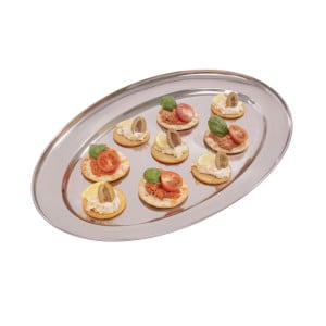 Plat de service ovale inox - 450mm - Olympia - Fourniresto