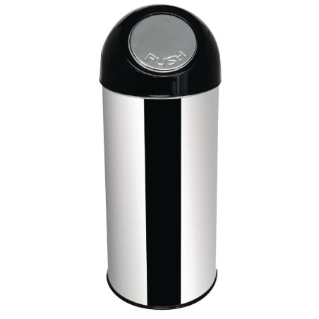 Poubelle Ronde À Couvercle Battant en Inox- 40L - Bolero