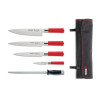 Set of 5 Red Spirit Knives and Case - Dick