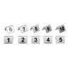 Stainless steel table numbers 1 to 10 - Olympia - Fourniresto