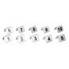 Stainless steel table numbers 1 to 10 - Olympia - Fourniresto