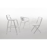 Stackable aluminum chairs - Set of 4 - Bolero - Fourniresto