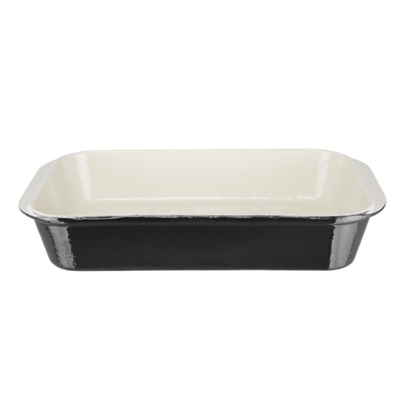 Roasting dish in black cast iron 405 x 250mm - Vogue - Fourniresto