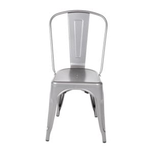 Chairs in Metallic Gray Steel - Set of 4 - Bolero