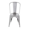 Chairs in Metallic Gray Steel - Set of 4 - Bolero