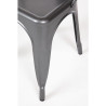 Chairs in Metallic Gray Steel - Set of 4 - Bolero