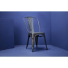 Chairs in Metallic Gray Steel - Set of 4 - Bolero