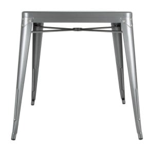 Square Table in Metallic Grey Steel - W 668 x D 668 mm - Bolero