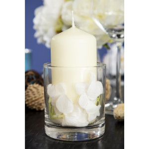 Tall Ivory Cylinder Candles 120mm - Pack of 12 Bolsius