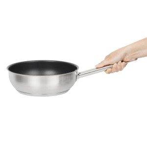 Vogue Stainless Steel Non-Stick Saute Pan Ø 240 mm - Teflon Platinum Plus