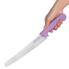 Serrated purple 25 cm pastry knife - Hygiplas - Resistant & practical