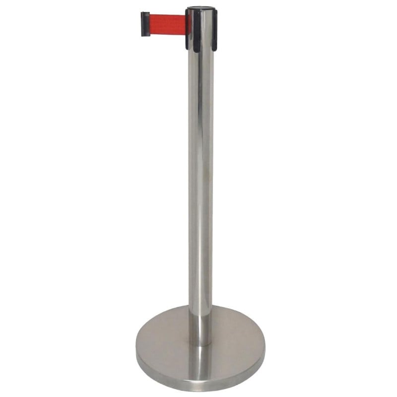Red Belt Retractable Barrier 3m Bolero, Durable Stainless Steel - Safety and Flexibility. Red Belt Retractable Barrier 3m Bolero, Durable Stainless Steel - Safety and Flexibility.