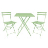 Folding Chairs Light Green Steel - Comfort and Durability