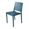 Chaises Empilables Polypropylène Bleu Baltimore - Confortable lot de 4