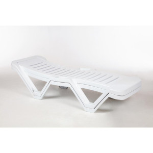 White Polypropylene Sun Loungers - Set of 4 by Resol