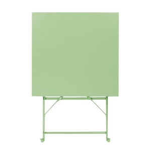 Folding square table Bolero light green 600 mm steel