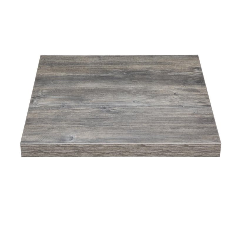 Square Melamine Table Top Grey Bolero 600 mm