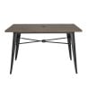 Table d'extérieur bois noir Bolero : Esthétique bois, robustesse aluminium pour vos espaces extérieurs professionnels.