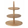 3-Level Acacia Wood Display Stand ø305x395 mm - Olympia