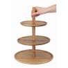 3-Level Acacia Wood Display Stand ø305x395 mm - Olympia