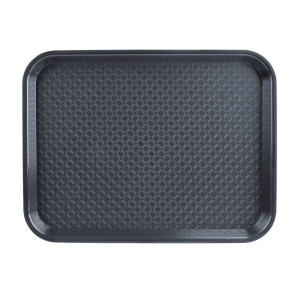 Plateau self-service anthracite Olympia 340 x 450 mm - Résistant et élégant