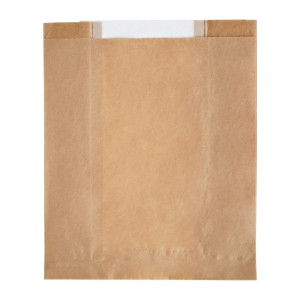 Kraft Paper Bags with Glassine Window - Lot of 1000, Eco-friendly & Elegant