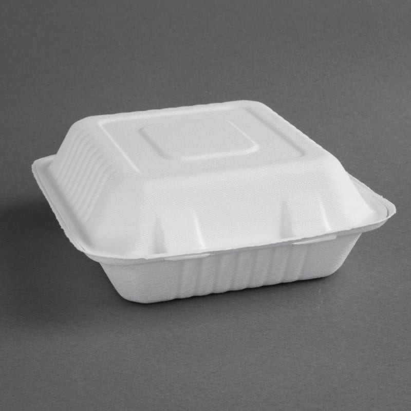 Κομποστοποιήσιμα κουτιά Bagasse 223mm - Παρτίδα των 200, οικολογικά