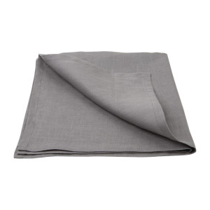 Grey linen table napkins 400 x 400 mm - Set of 12 - Olympia