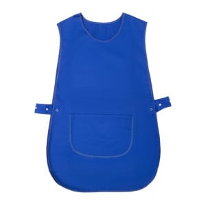 Tabard apron with royal blue pocket - Whites Chefs Clothing