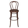 High Bistro Curved Wood Stool Walnut Exceptional Quality