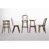 High Bistro Curved Wood Stool Walnut Exceptional Quality