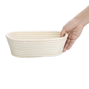 Oval Rattan Fermentation Basket 250x150x80 mm Vogue: Perfect pastry & even fermentation